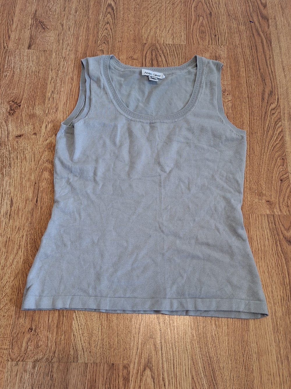 Andre Oliver Gray Scoop Neck Tank Top